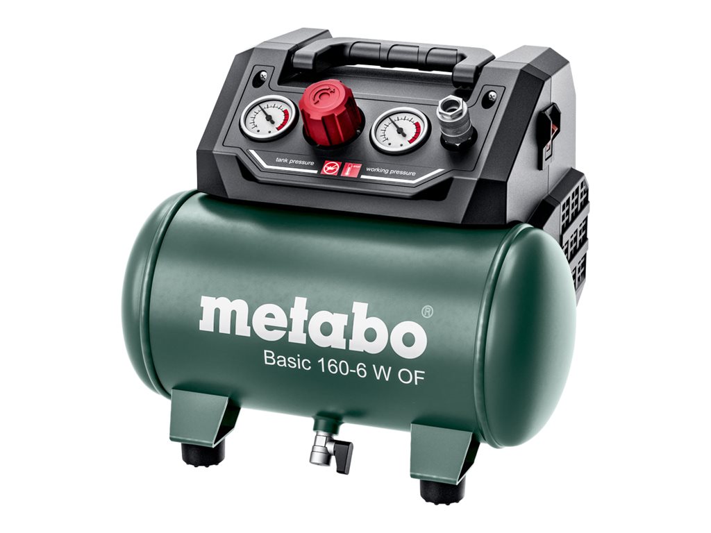 Metabo Basic 160-6 W OF - Luftkompressor - 0.9 kW - oliefri - 160 l/min - 6 liter