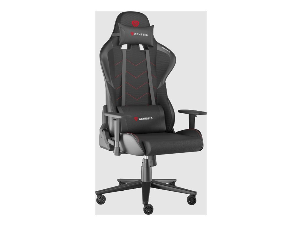 Genesis Nitro 550 G2 - Spillestol - ergonomisk - lænestol - armstøtter - T-formet - vippe - tekstil, økolæder - sort