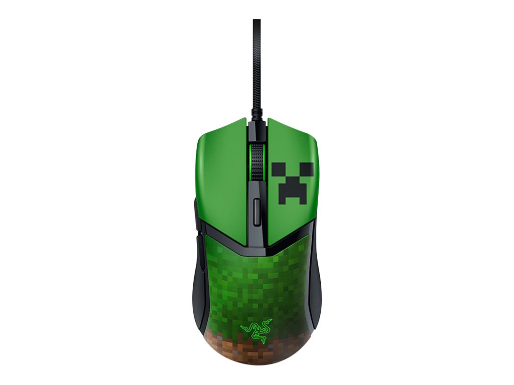 Razer Cobra Wired - Minecraft Edition - Gaming Mus - Optisk - 6 knapper - Grøn