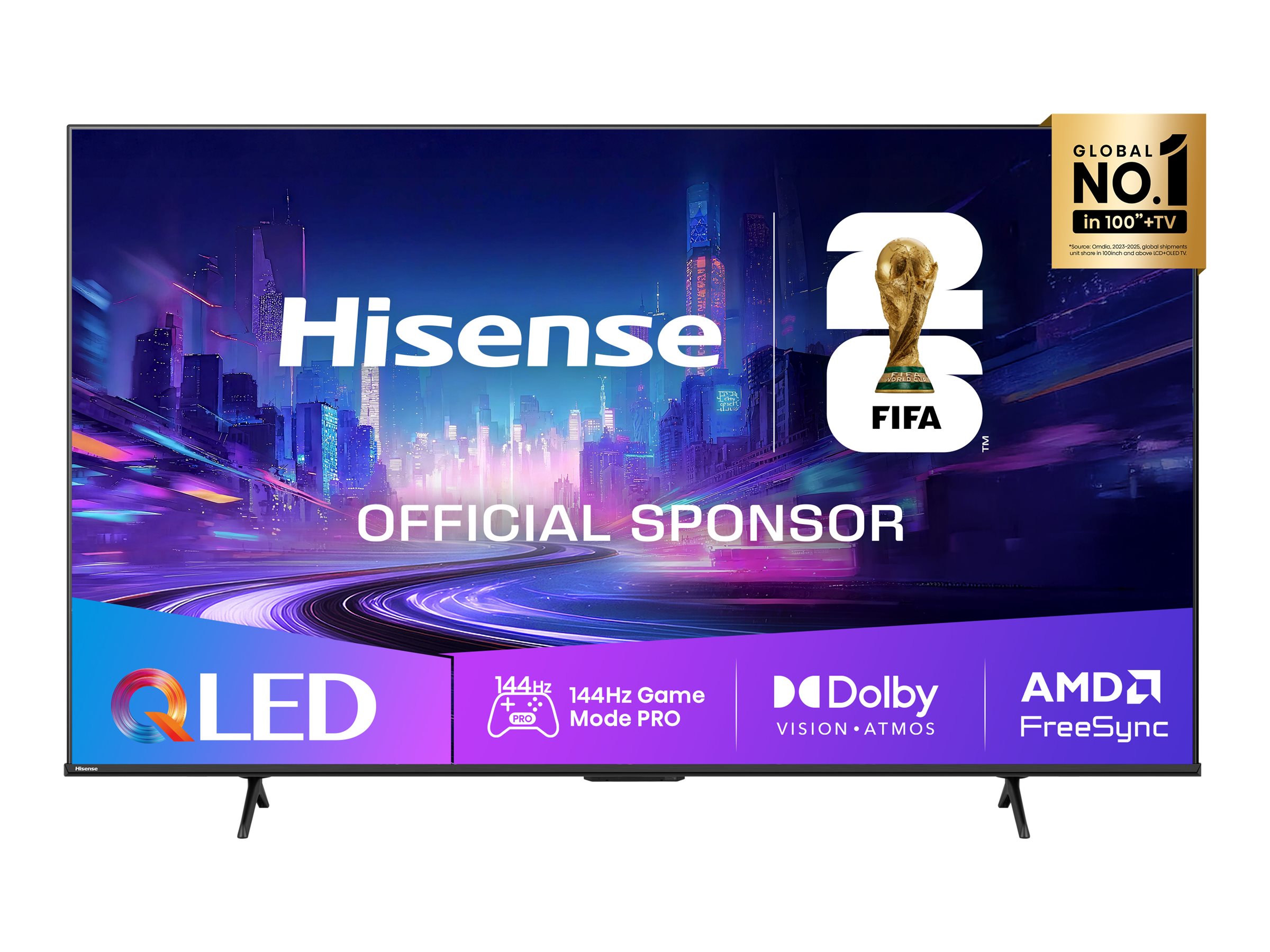 Hisense 75E77Q PRO 75" 4K UHD (2160p) Sort Trækulsgrå