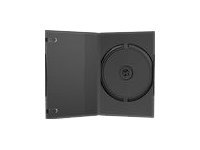MediaRange DVD Case Single - DVD video box - kapacitet: 1 CD/DVD - sort (pakke med 50)