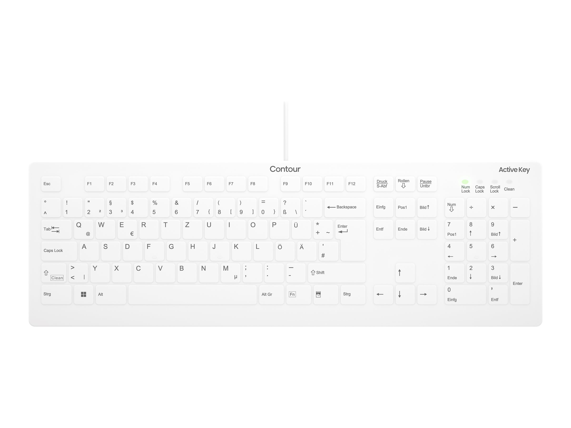 Active Key AK-C8112 Tastatur Membran Kablet Tysk