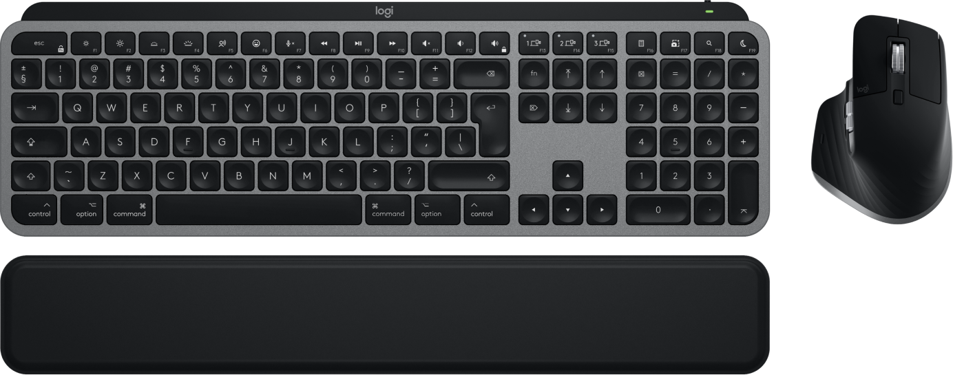Logitech Master Series MX Keys S Combo for Mac Sæt med mus og tastatur Membran / saks Ja Trådløs US International