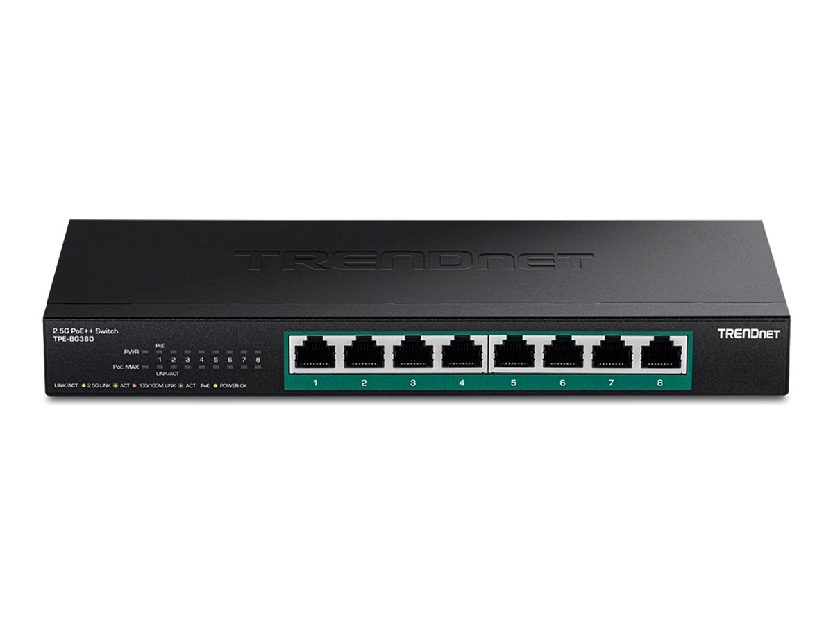 TRENDnet TPE-BG380 Switch 8-porte Gigabit Ethernet PoE++