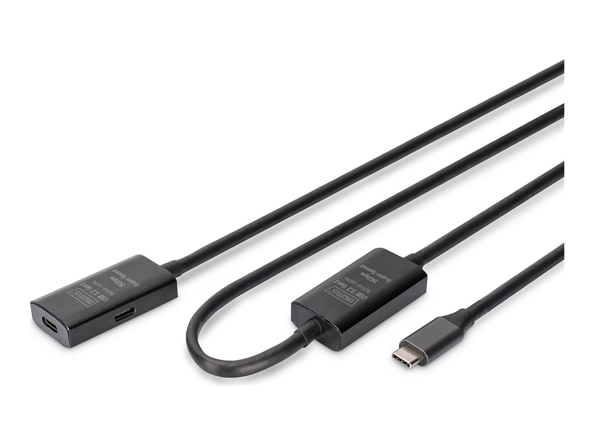 DIGITUS USB 3.0/ USB 3.1 USB forlængerkabel 10m Sort