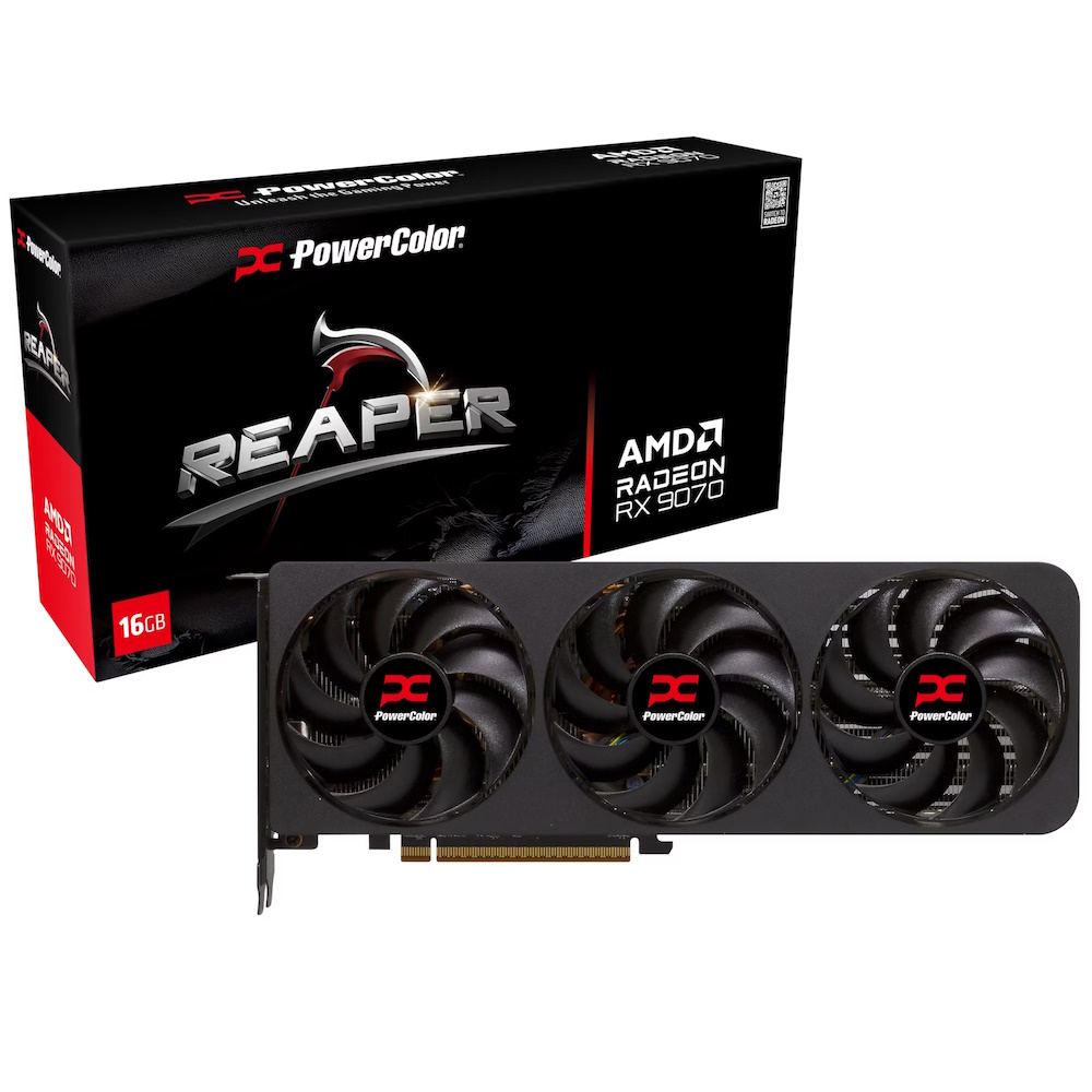 PowerColor Radeon RX 9070 Reaper - 16GB GDDR6 RAM - Grafikkort