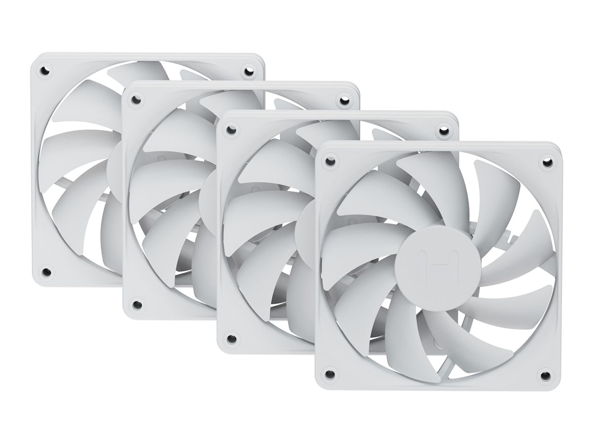HYTE FA12 FAN (Snow White) - 4-pack - Kabinet køler - 120mm - Hvid - 28 dBA