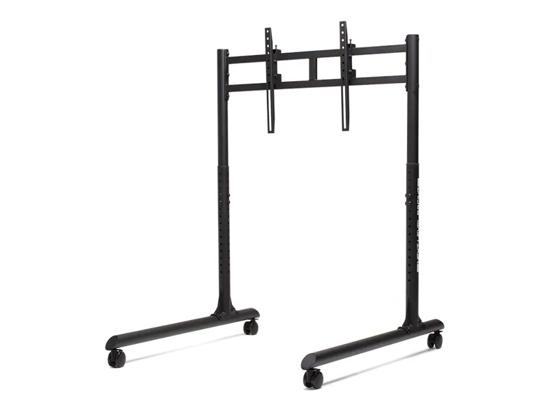 Next Level Racing gulvstativer | Rund rør fritstående enkelt monitors tander | Op til 65 | Højdejustering, hældning | Maks. belastning 50 kg | Sort