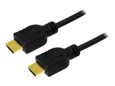 LogiLink High Speed with Ethernet - HDMI-kabel med Ethernet - HDMI han til HDMI han - 2 m - sort
