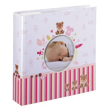 Hama Moni fotoalbum og arkbeskyttelse Lyserød, Hvid 200 ark 10 x 15