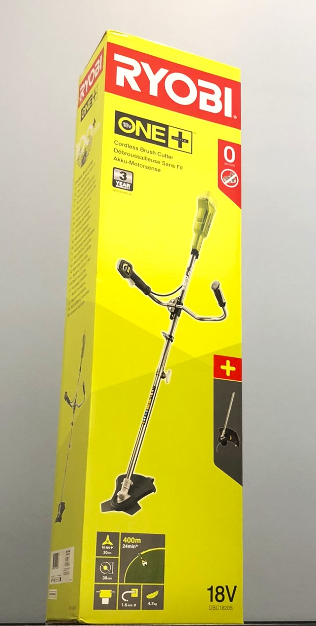 Ryobi ONE+ OBC1820B 18V BUSKRYDDER MED CYKELHÅNDTAG - * Uden batteri og lader! * - SOLO