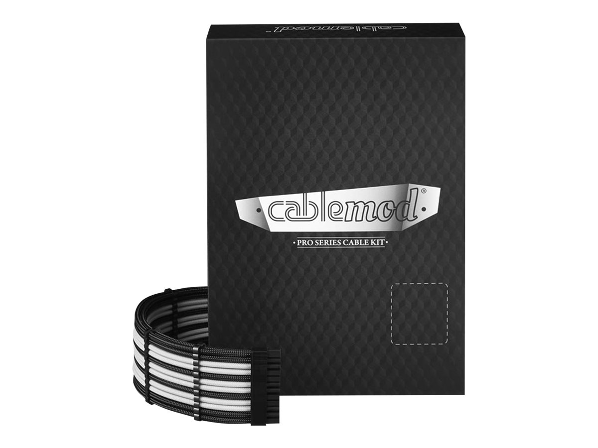 CableMod PRO ModMesh C-Series RMi RMx Cable Kit - black/white Kabelforlænger - GEEKD.dk