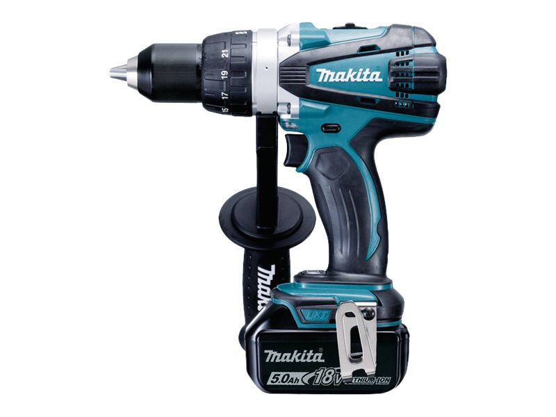 Makita DDF458RTJ - Bor - ledningfri - 2-hastigheders - nøgleløs borepatron 13 mm - 91 N·m - 2 batterier - 18 V