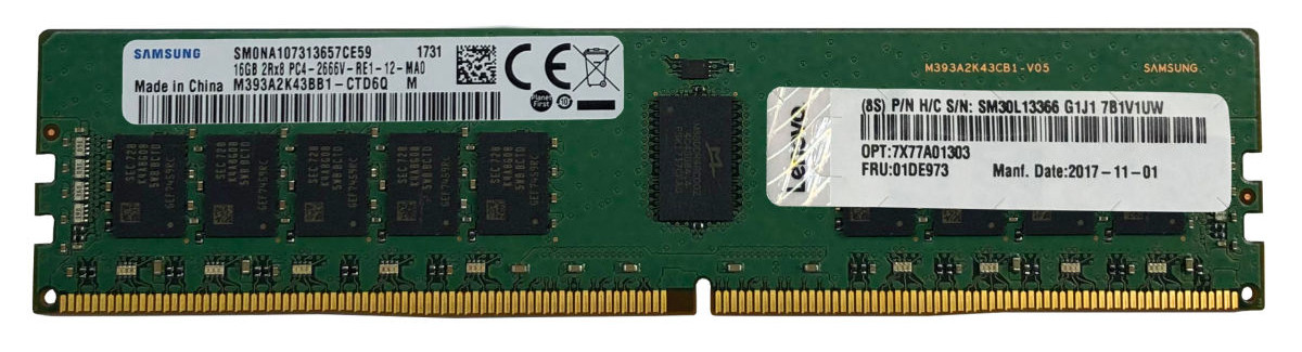 Lenovo TruDDR4 - DDR4 - module - 16 GB - DIMM 288-pin - 3200 MHz / PC4-25600 - registered