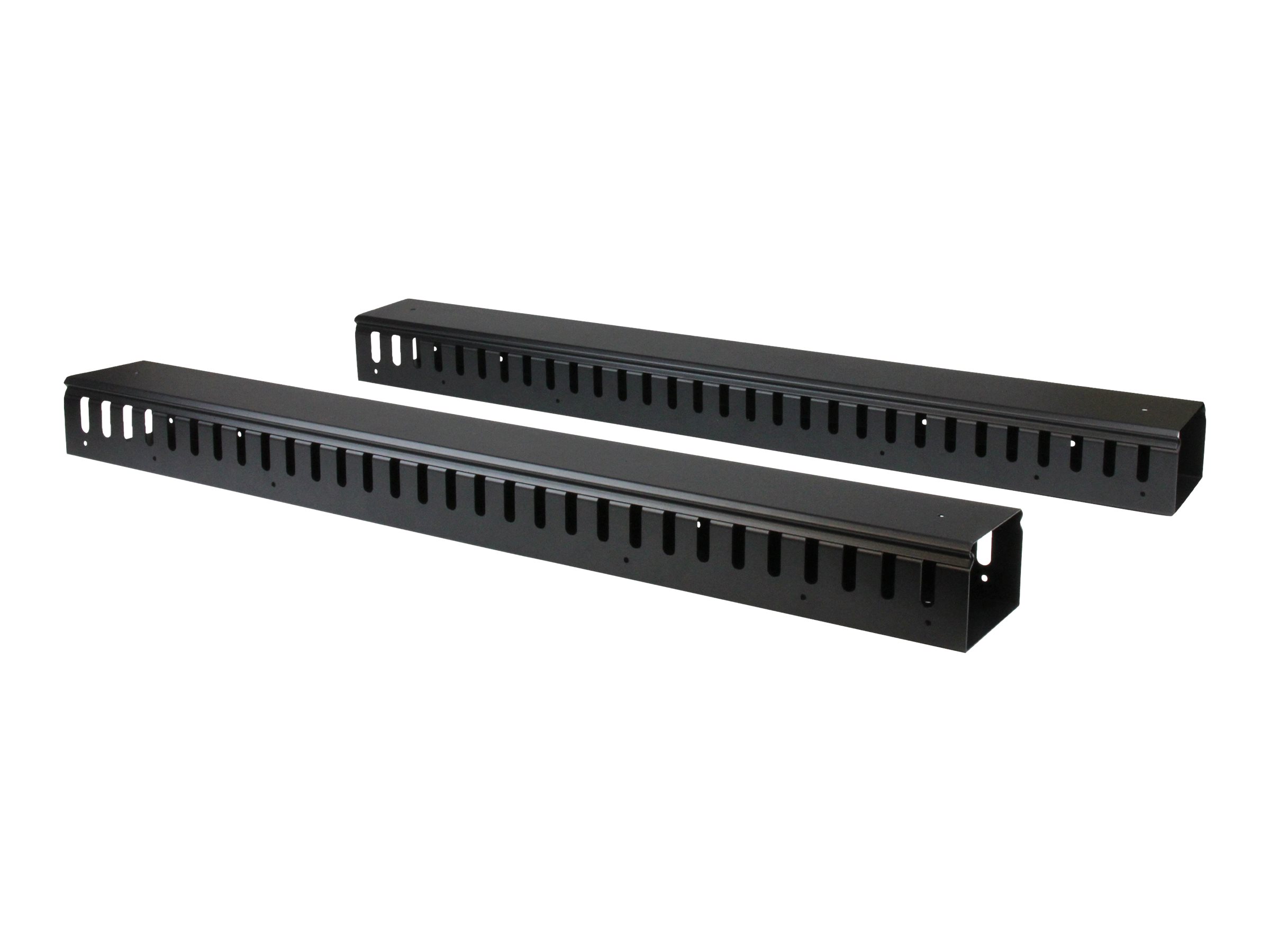 StarTech.com Vertical Cable Organizer with Finger Ducts - Vertical Cable Management Panel - Rack-Mount Cable Raceway - 0U - 6 ft. (CMVER40UF) 1.83m