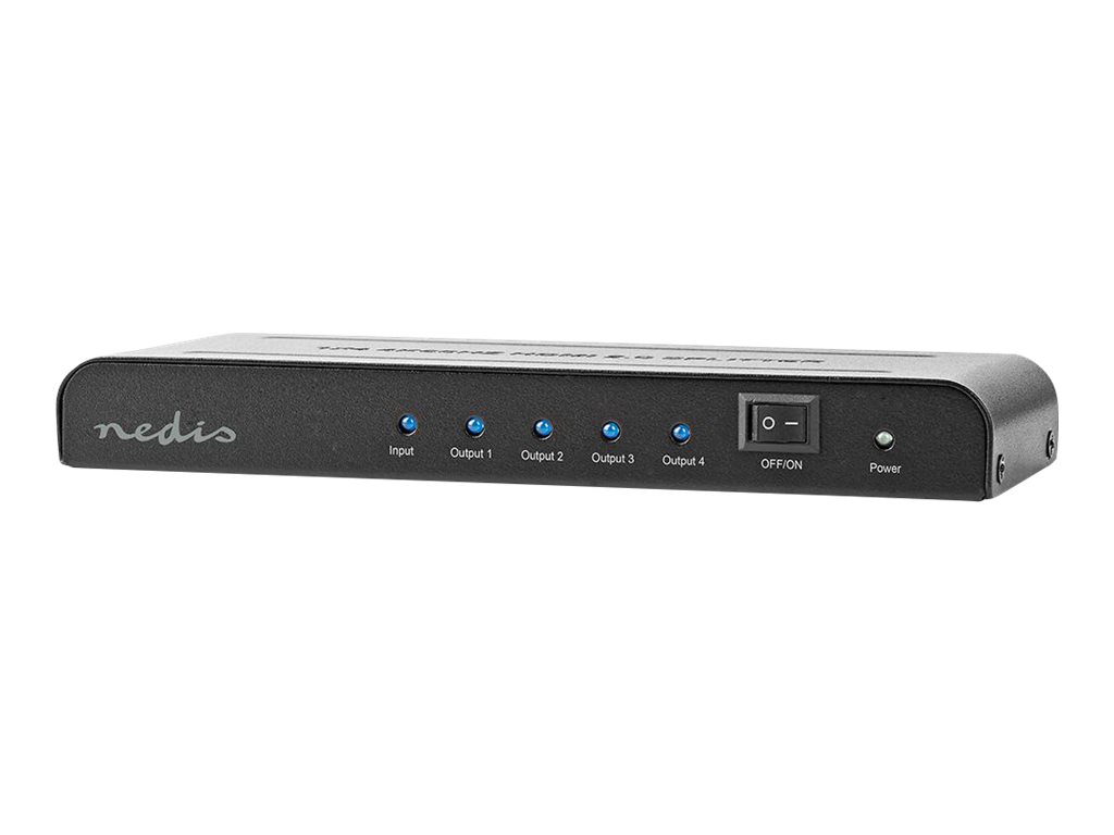 HDMI ™ Splitter | 4-Port port(s) | HDMI™ Input | 4x HDMI™ Output | 4K@60Hz | 18 Gbps | Metal | Antracit