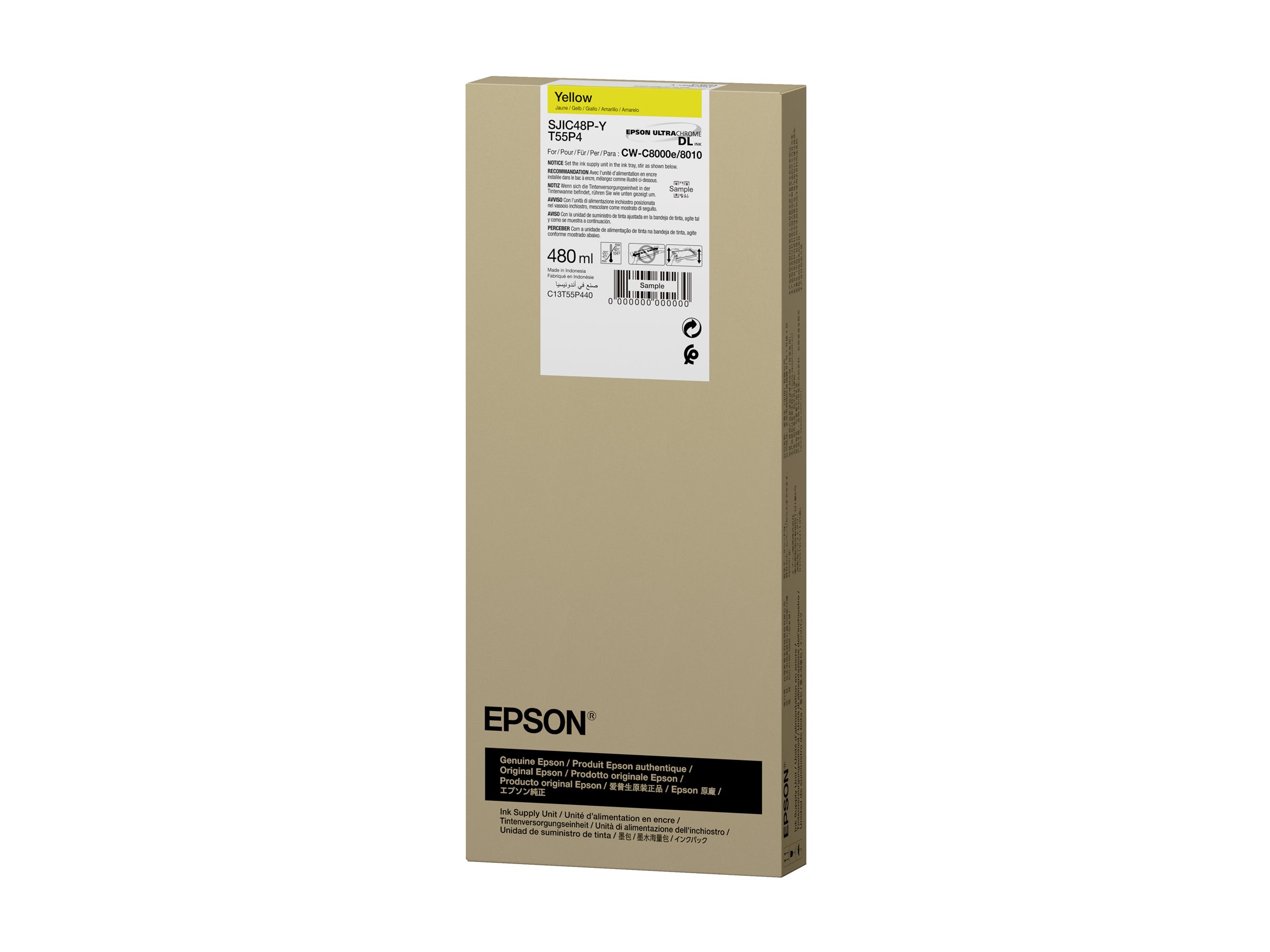 BlÃ¦kpatron gul â Epson SJIC48P-Y, original, 480 ml