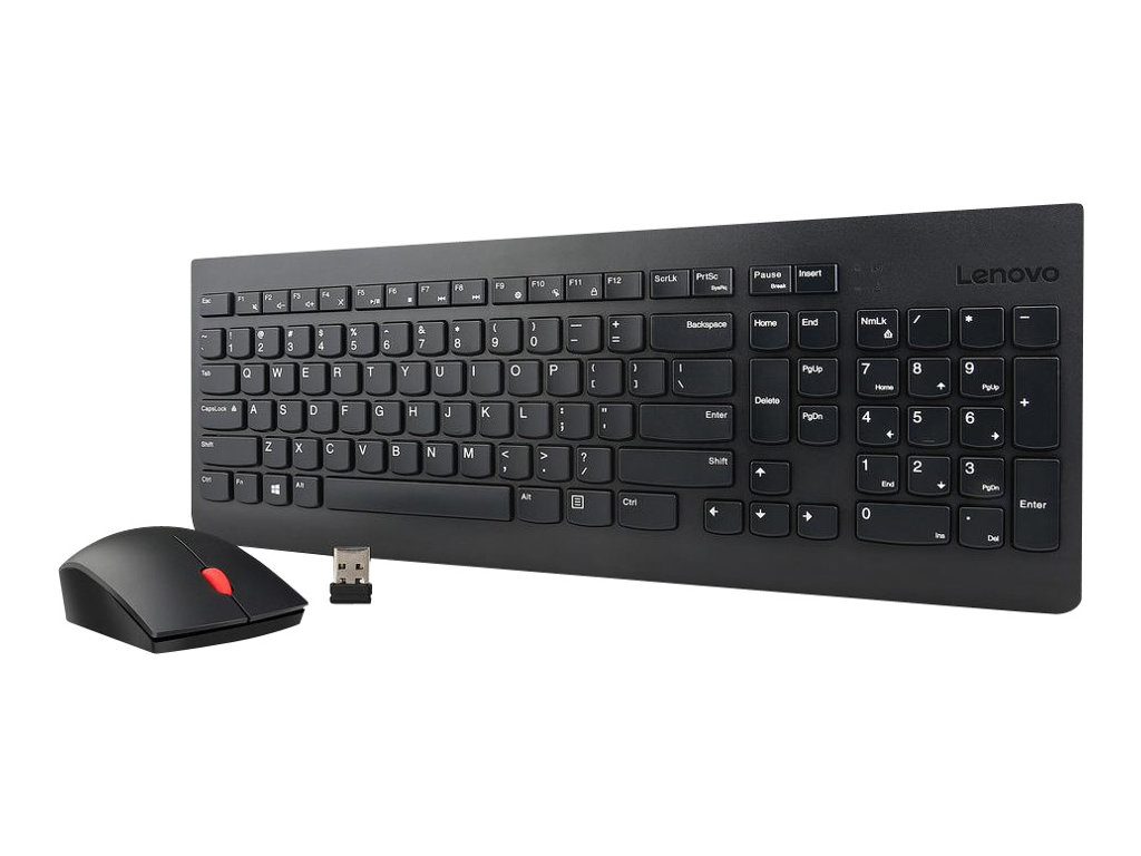 Lenovo Essential Wireless Combo Sæt med mus og tastatur Trådløs USA med Euro-symbol