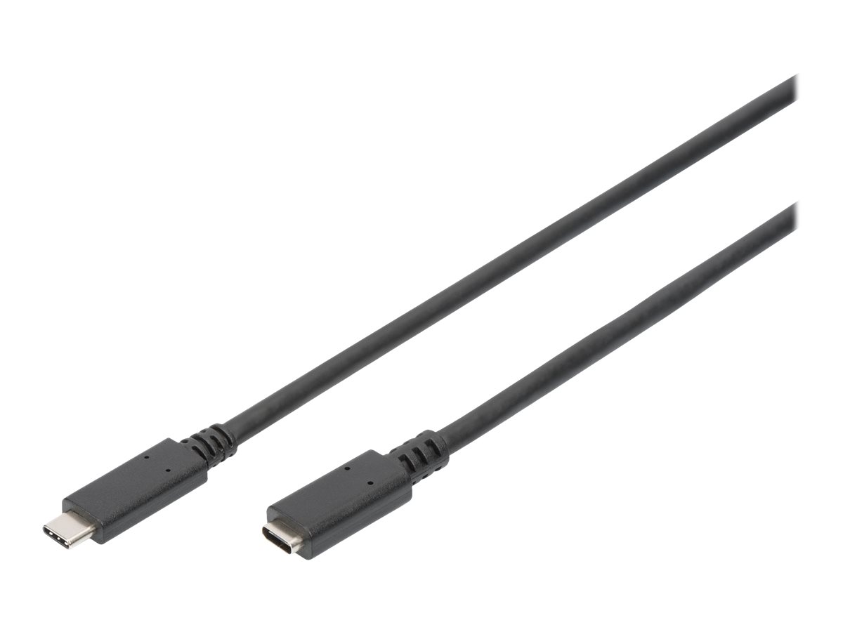 DIGITUS USB Type-C forlængerkabel 2m Sort
