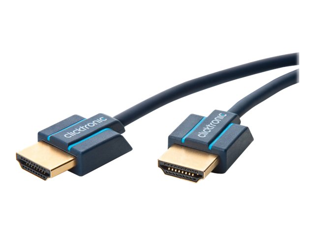 ClickTronic Ultra-Slim Højhastigheds HDMI™-kabel med Ethernet Premium-kabel | 1x HDMI™-stik  1x HDMI™-stik | 1,5 m | UHD 4K @ 60 Hz