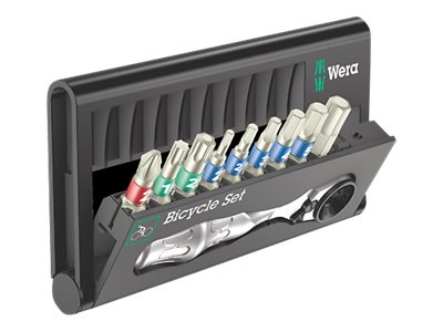 Wera Bicycle Set 9, Sort, Rustfrit stål, 123 mm, 27 mm, 74 mm, 156 g, 10 værktøjer