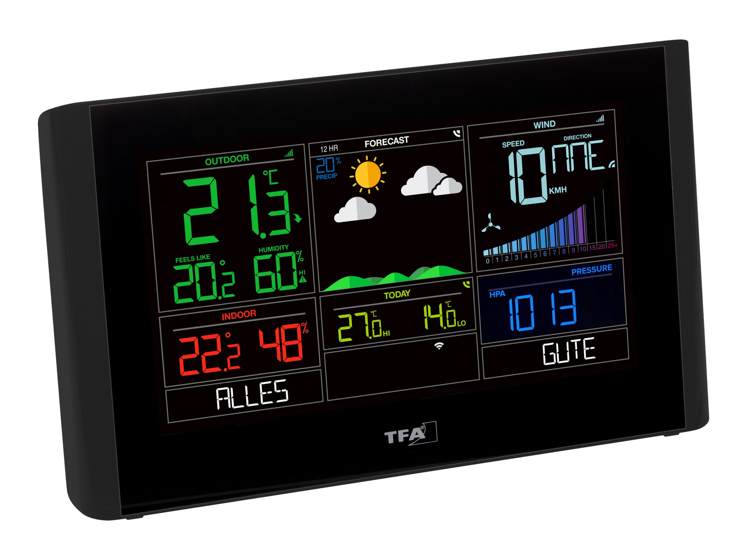 TFA VIEW BREEZE Vejrstation Trådløs Indendørs Udendørs Sort