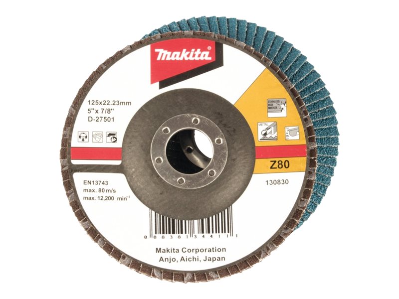 Makita Flapdisk Vinkelkværn 22.23 mm akselhul Z80 10 stk
