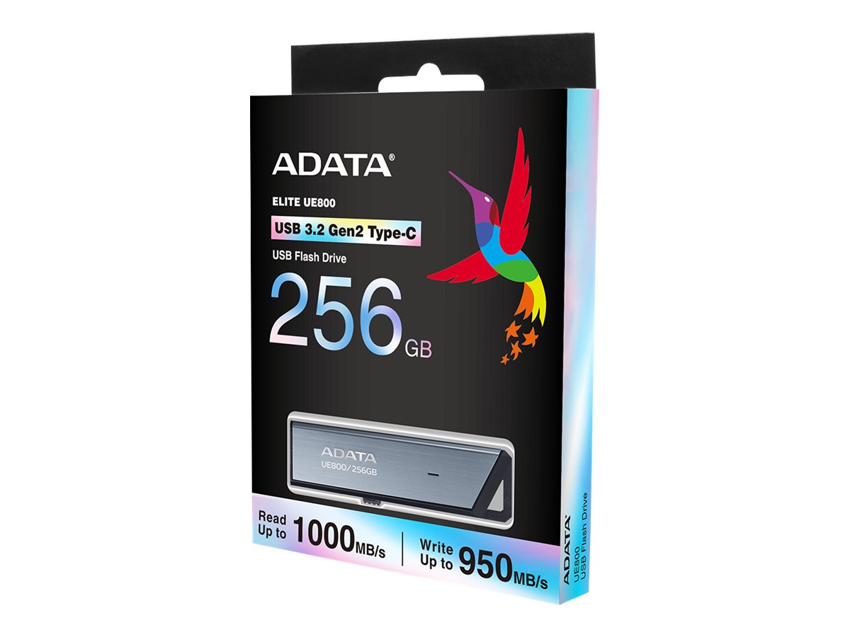 ADATA UE800 256GB USB-C 3.2 Gen 2 USB stick Sølv