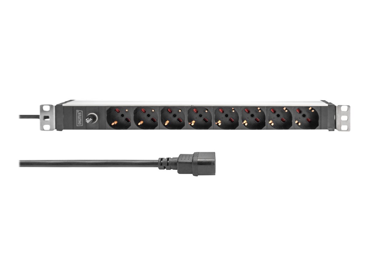 DIGITUS 8-Port - 1U - Aluminum PDU (Italian Outlets)