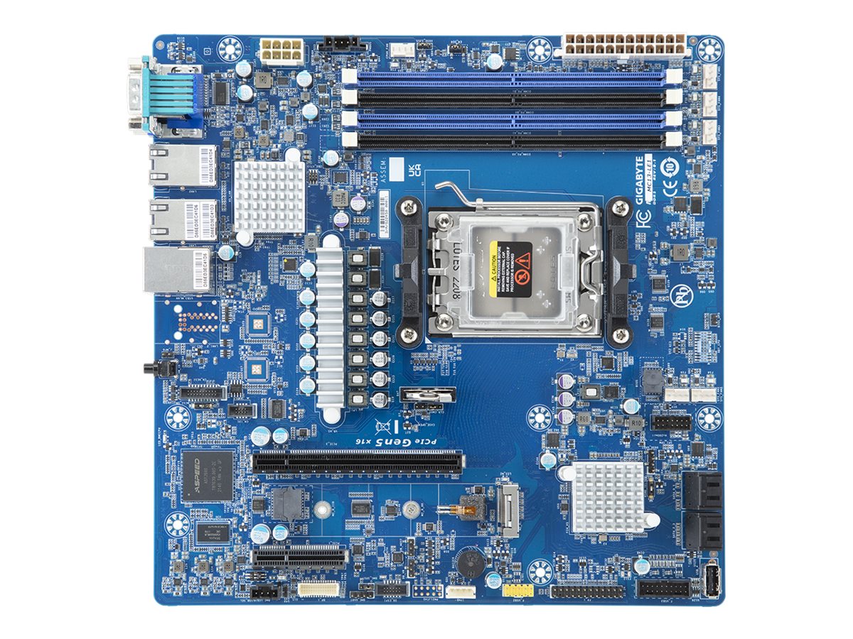 Bundkort Gigabyte MC13-LE1 – AM5 til AMD Epyc 4004/Ryzen 7000/9000, B650E, micro ATX