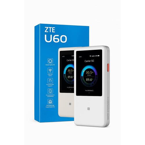 Mobilt Wi‑Fi router ZTE U60 5G/4G med skærm