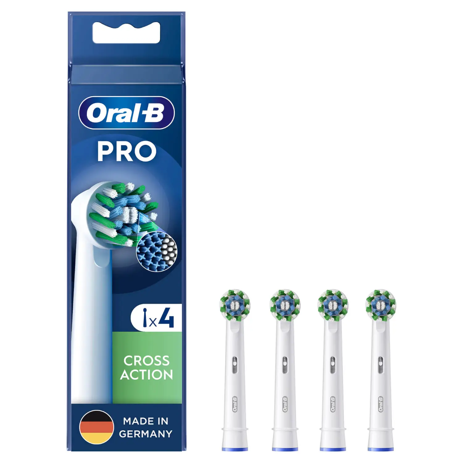 Oral-B CrossAction , 4 stk, Hvid, 3 måned(er), Oral-B, Kasse