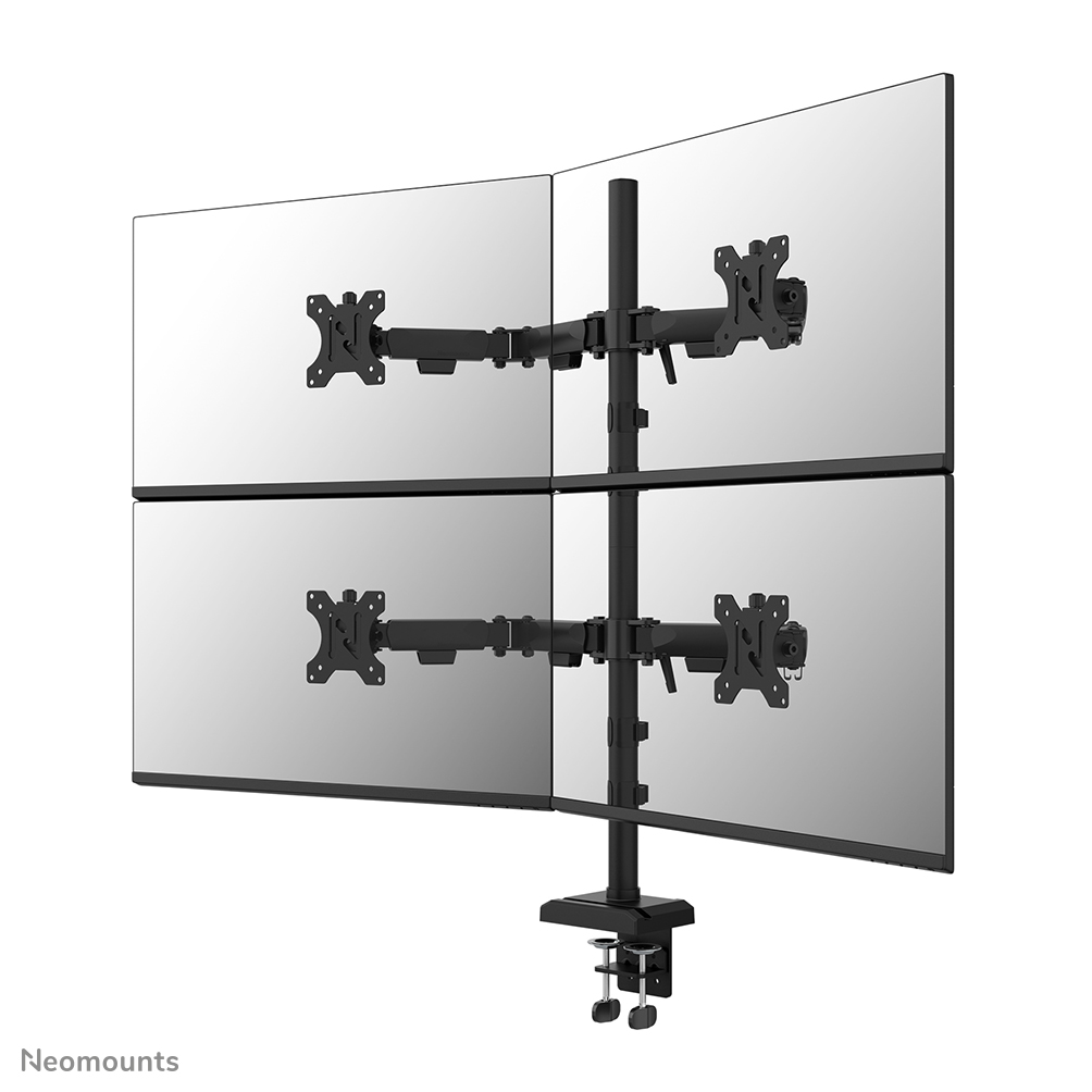 Neomounts DS60-600BL2-2 skærmbeslag og -stativer 81,3 cm (32") Skrivebord Sort