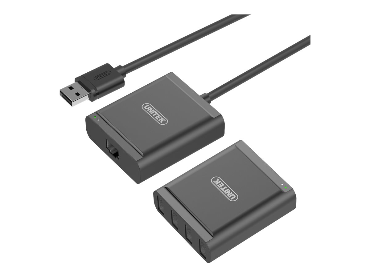 Unitek USB2.0 Extender Over RJ45 4-Port Hub USB-forlængerkabel