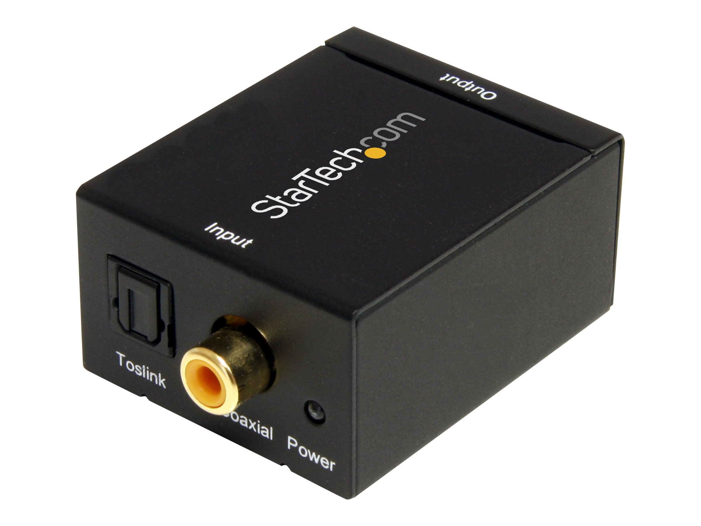 Startech SPDIF Digital Coaxial or Toslink Optical to Stereo RCA Audio Converter - Digital Audio Adapter (SPDIF2AA) - Koaksal/optisk digital audio konverter - sort - for P/N: FPCEILPTBLP, FPWARTB1M, FPWFXBAT, FPWTLTBAT, STNDMTV100, STNDMTV70, STNDMTVDUO
