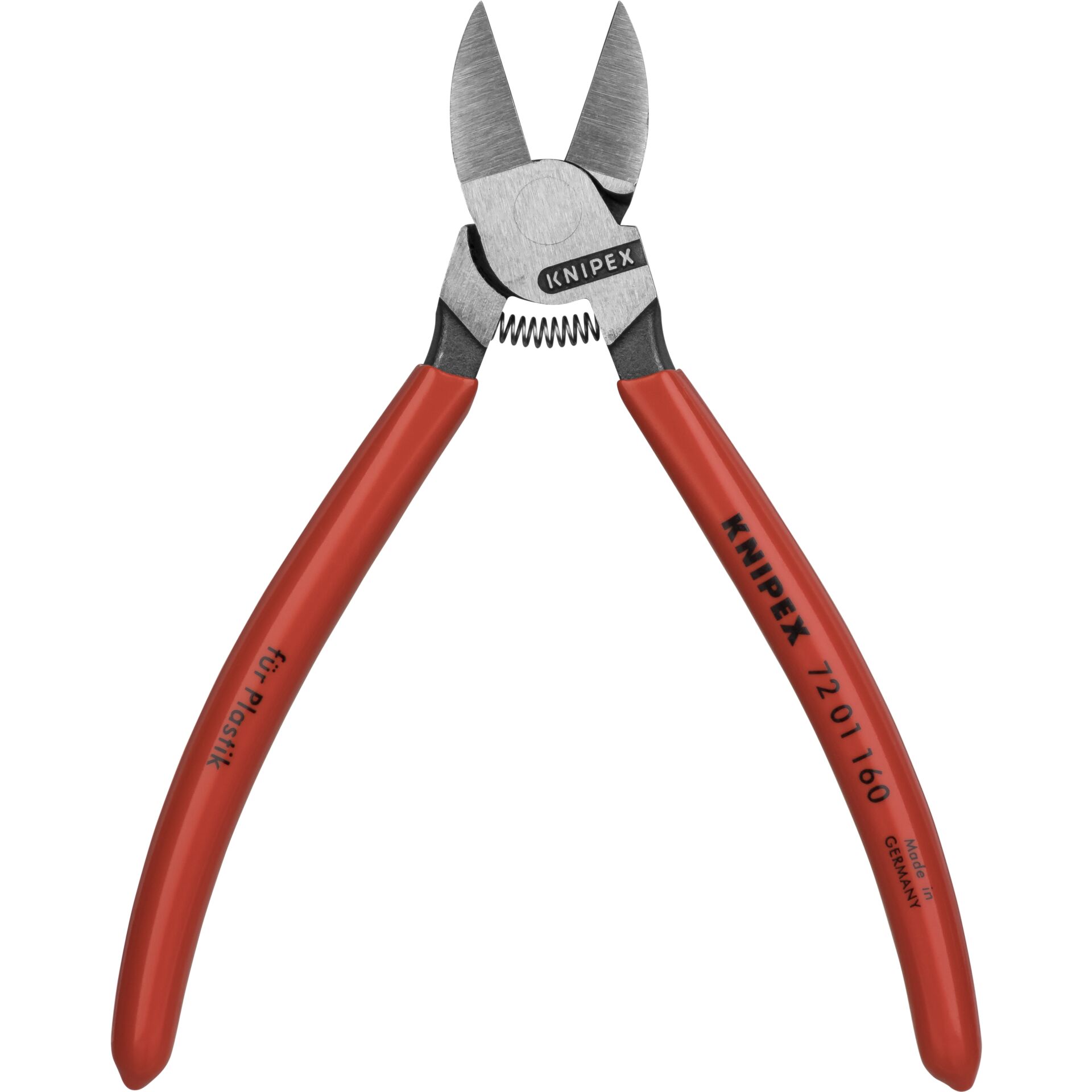 Knipex 72 01 160, Diagonal tang, Krom-vanadium-stål, Plast, Rød, 160 mm, 164 g