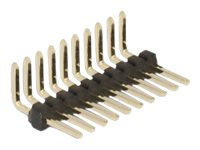 Delock-hanstik 10 pin, 1,27 mm pitch, 1-række, vinklet, 5 stk
