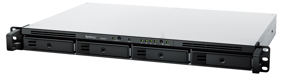 Synology RackStation RS422+ - NAS-server - 4 bays - rackversion - SATA 6Gb/s - RAID 0, 1, 5, 6, 10, JBOD - RAM 2 GB - Gigabit Ethernet - iSCSI support - 1U