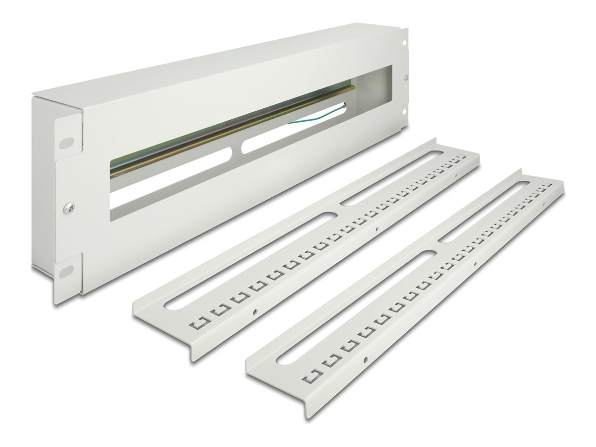 DeLOCK Stativskinnne med afbryderdække Grå