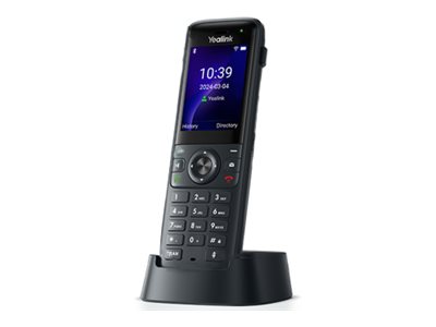 Yealink ax83H - Trådløs VoIP-telefon - med Bluetooth interface med opkalds-ID/opkald venter - IEEE 802.11a/b/g/n/ac/ax (Wi-Fi) / Bluetooth 5.0 - 5-vejs opkaldskapacitet - SIP, SIP v2, SRTP