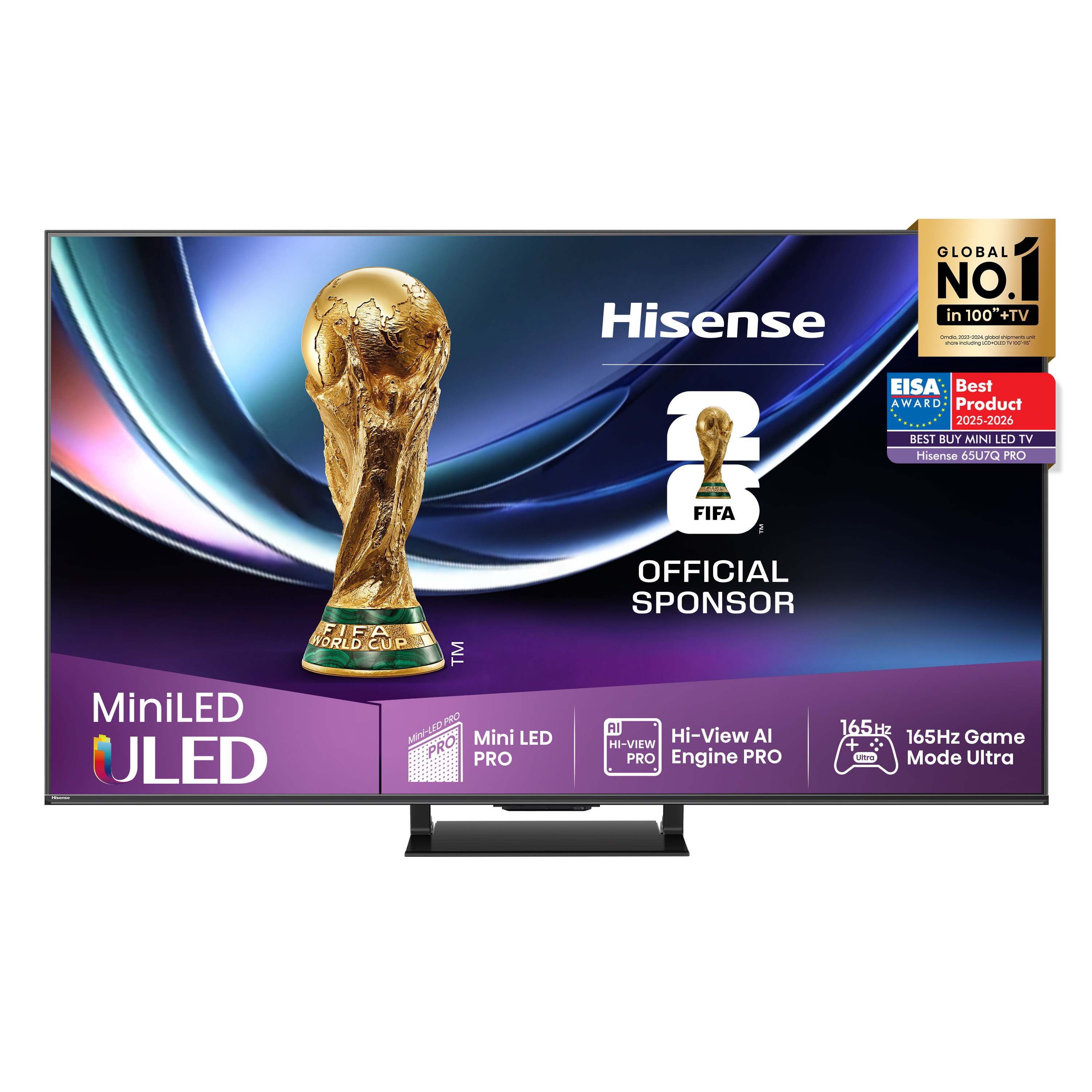 Hisense 65" Fladskærms TV LED 4K 65U7Q PRO U7Q Pro Series - 65" LED-backlit LCD TV - ULED Mini LED - 4K