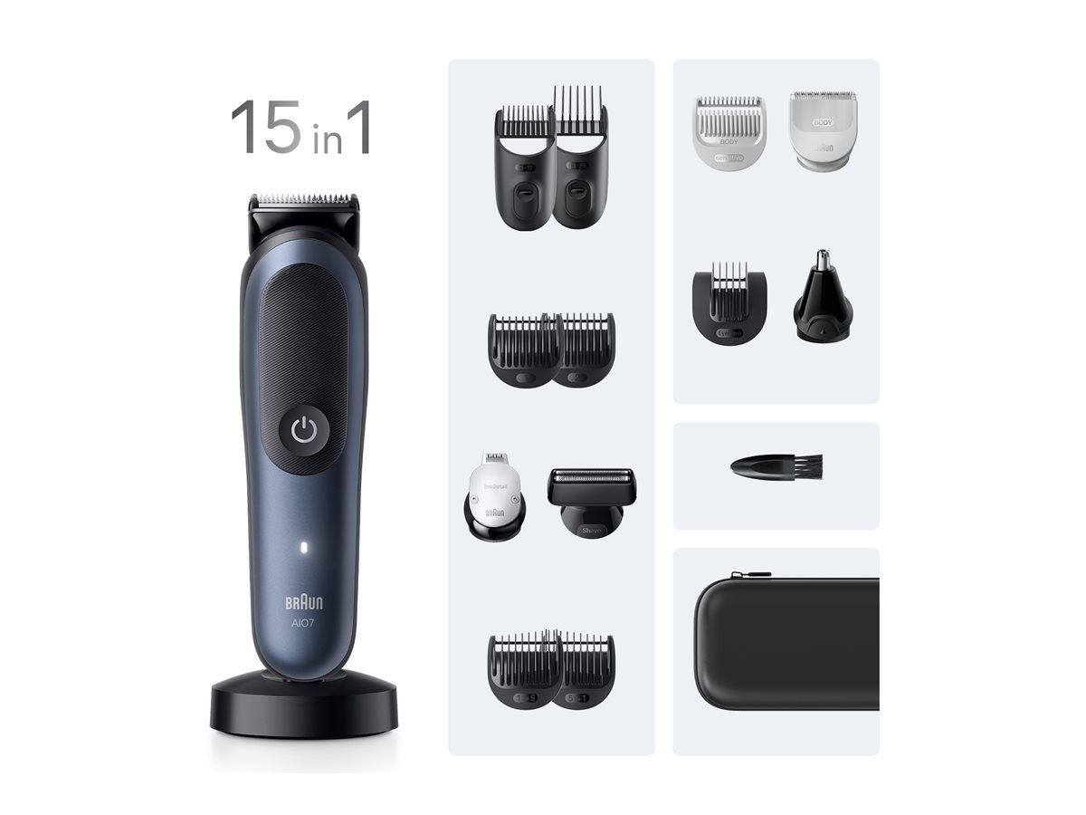 Braun All-in-One Series 7 AIO7580 Trimmer Sort Blå