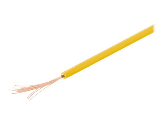 Monteringsledning - 0,14mm² trådet, Gul (10m)