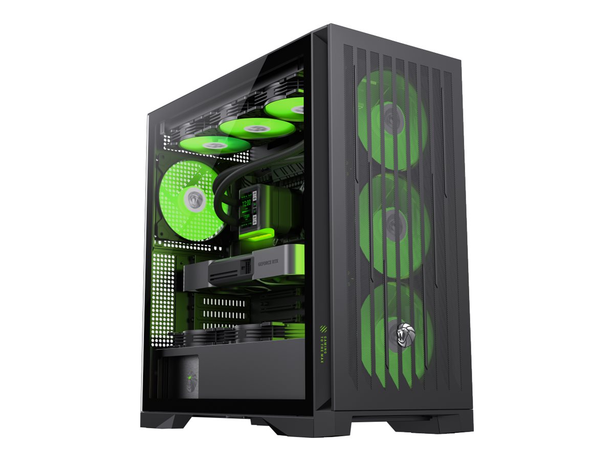 GameMax Titan LEADER 2 BK Tower Udvidet ATX Sort Transparent