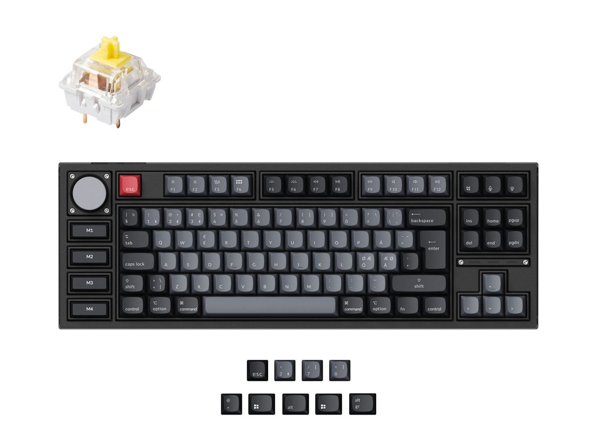 Keychron Q3 Pro Tastatur Mekanisk Sydvendt RGB LED Trådløs Kablet Nordisk billede