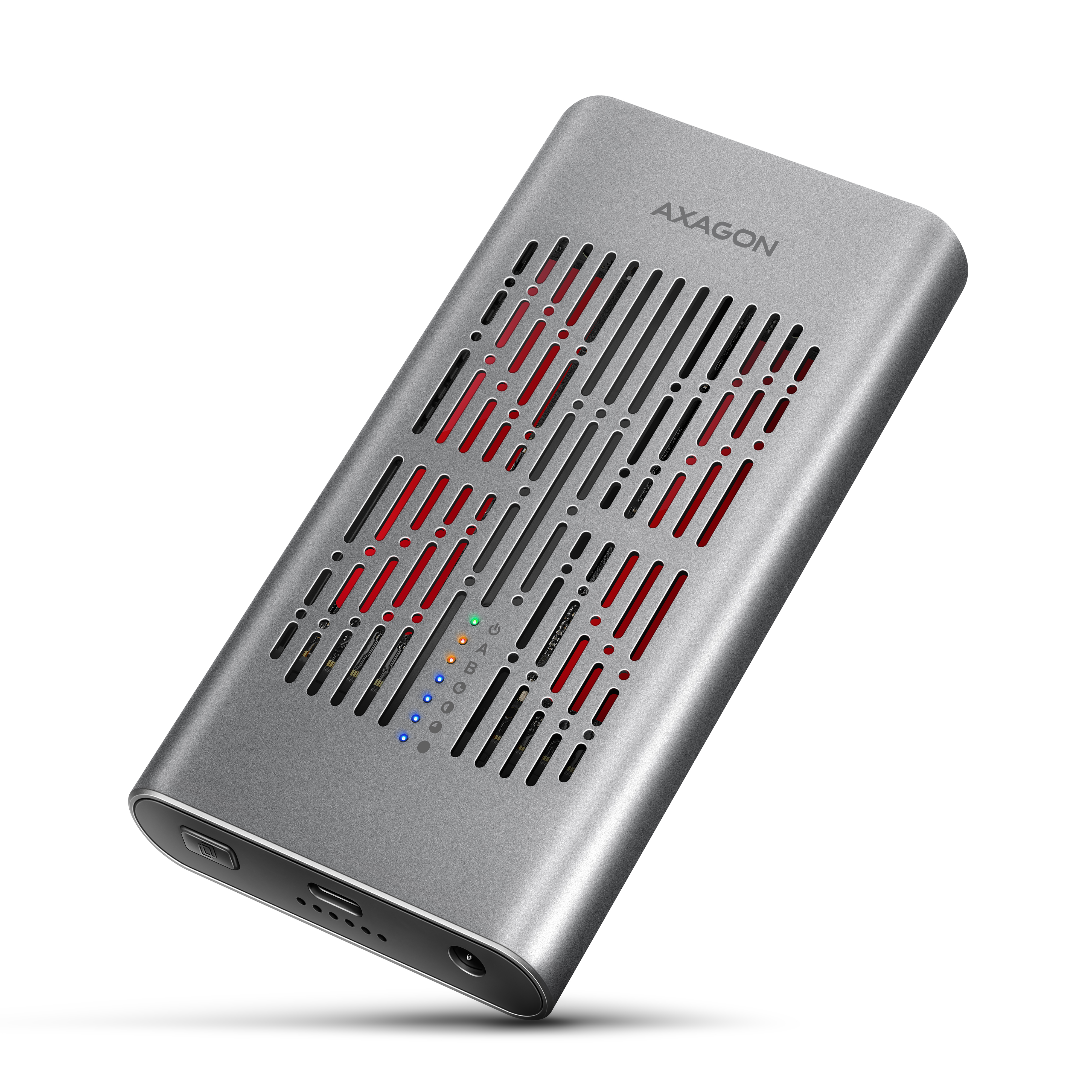 Axagon EEM2-20GD drev dockingstation USB 3.2 Gen 2 (3.1 Gen 2) Type-C Sort, Grå