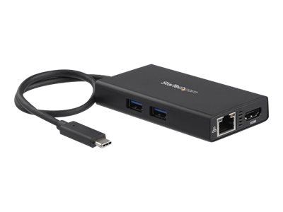 StarTech.com USB-C Multiport Adapter, USB-C Travel Docking Station with 4K HDMI, 60W Power Delivery Pass-Through, Ethernet (GbE), 2x USB-A 3.0 Hub,