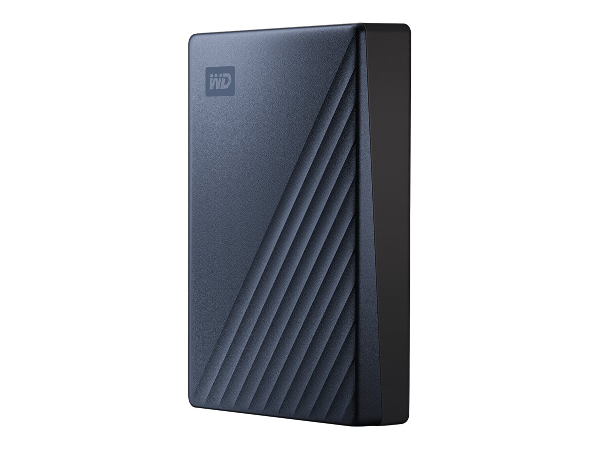 WD My Passport Ultra WDBFTM0040BBL - Harddisk - krypteret - 4 TB - ekstern (bærbar) - USB 3.0 (USB-C stikforbindelse) - 256-bit AES - blå
