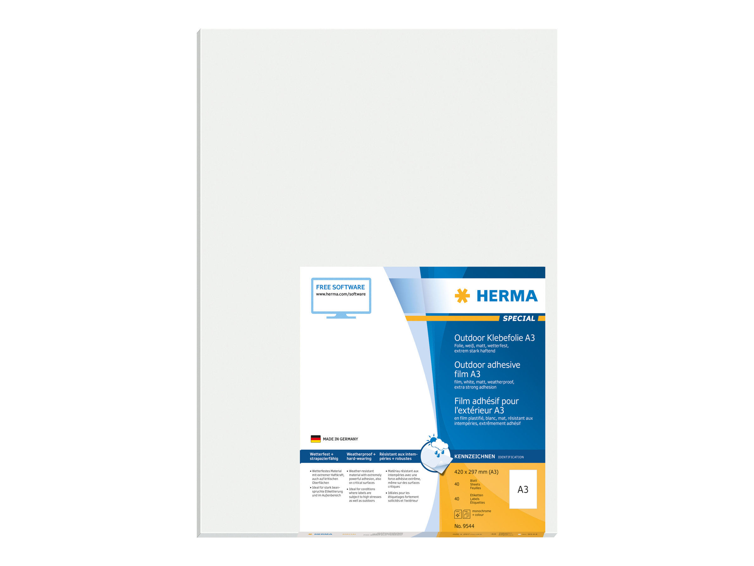 HERMA Special Filmmærkater A3 (297 x 420 mm) 40etikette(r) billede