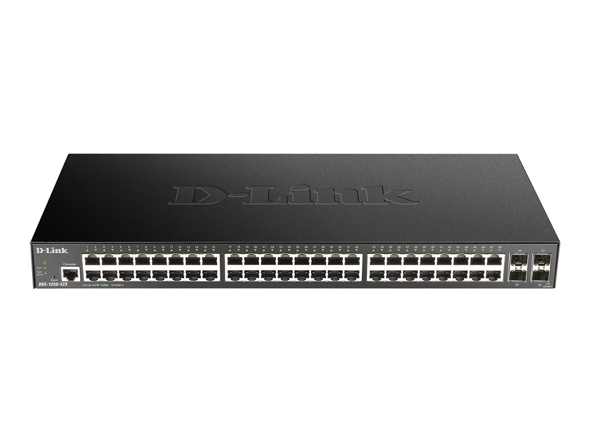 D-Link DGS-1250-52X/E gigabit switch - 48 porte